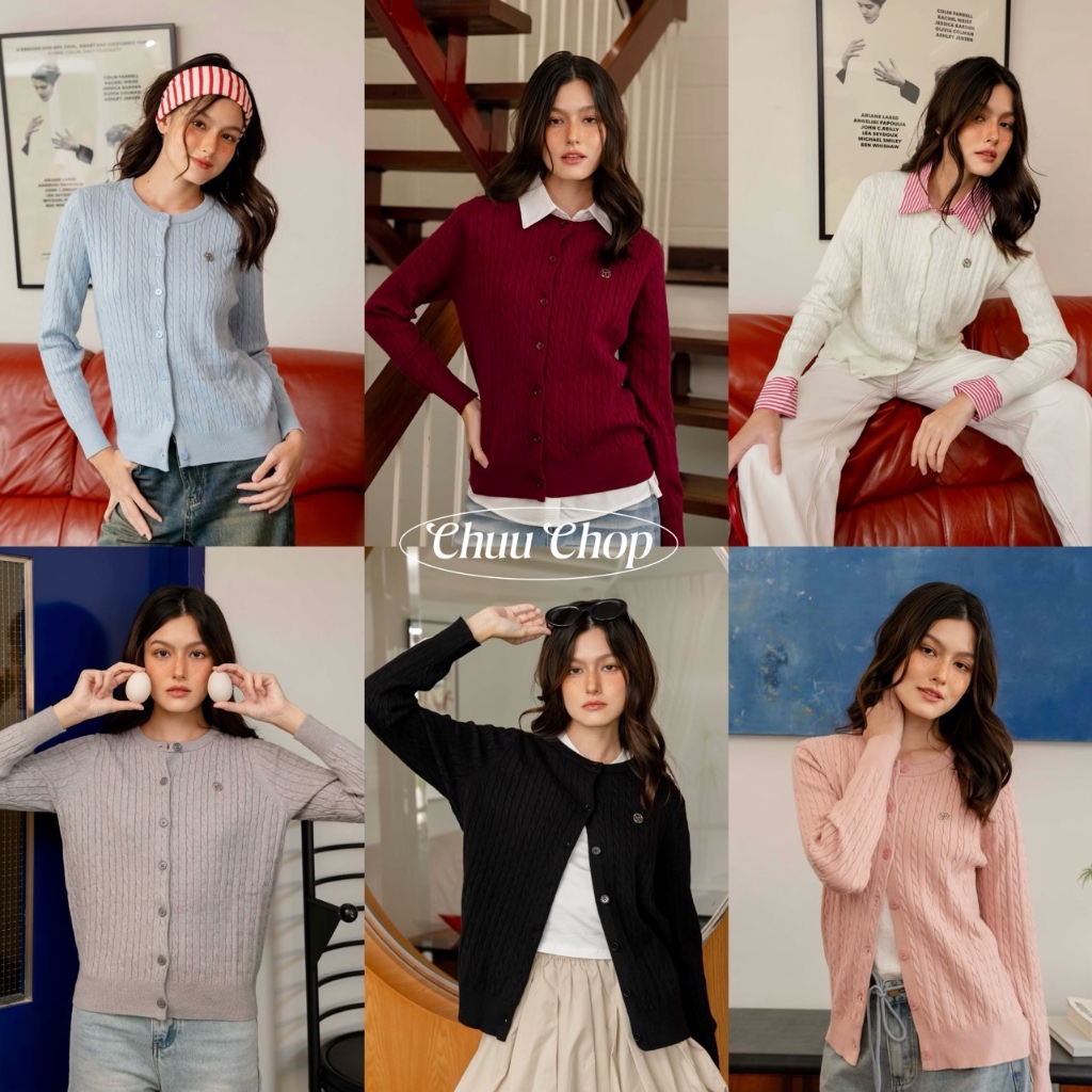 chuuchop(C8354)Lollipop Cardigan คาดิแกนไหมพรม ผ้านุ่ม