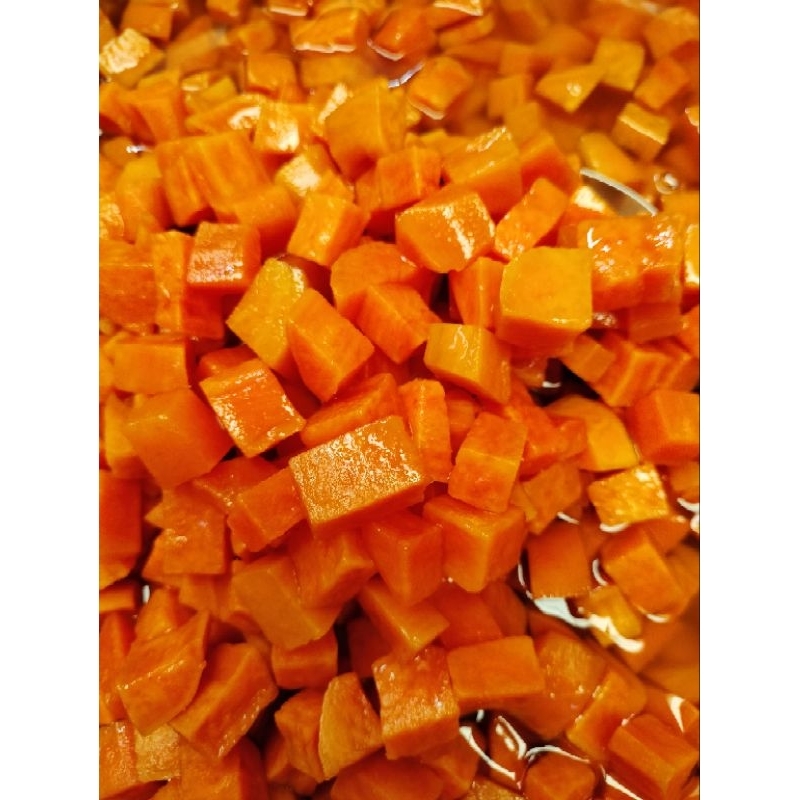 มันแครอทเชื่อม (สีส้ม) ขนาดบรรจุ 500 กรัม