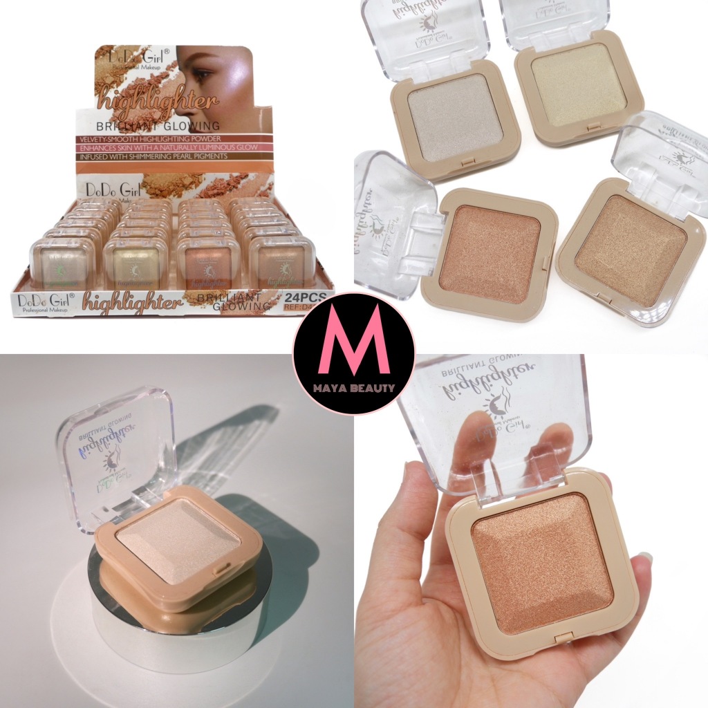 {24ตลับ} DoDo Girl Brilliant Glowing Highlighter ไฮไลท์เนื้อชิมเมอร์ เนียนละเอียด ผิวโกลว์เป็นประกาย