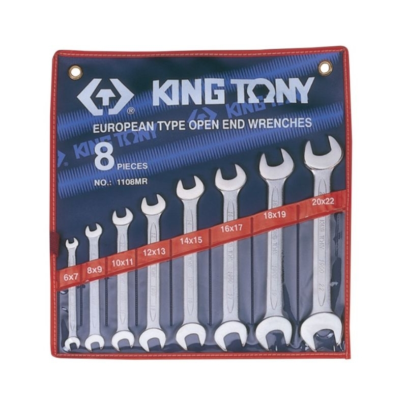 KINGTONY 1108MR ประแจปากตาย ชุด 8 ตัว 6X7-20X22 KI-6103001