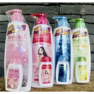 เภสัชโลชั่น บอดี้ไวท์เทนนิ่ง ขวดปั๊ม 400ml. (แถมฟรี! ขนาดพกพา 45ml. 1 ขวด) bhaesaj lotion มี 4 สูตร เภสัชโลชั่นรุ่นแถม
