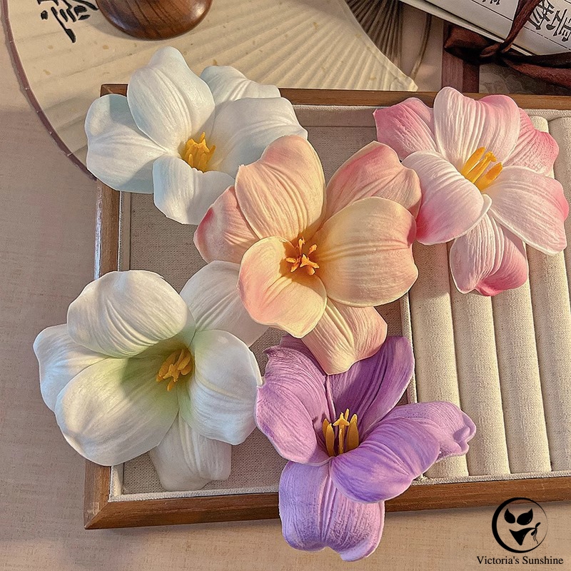 🌷Summer Beach🌷กิ๊บติดผม ฟาแลนนอปซิส เครื่องประดับ  สําหรับผู้หญิง PU เกรดพรีเมียม กิ๊บติดผมสำหรับไปชายหาดS047