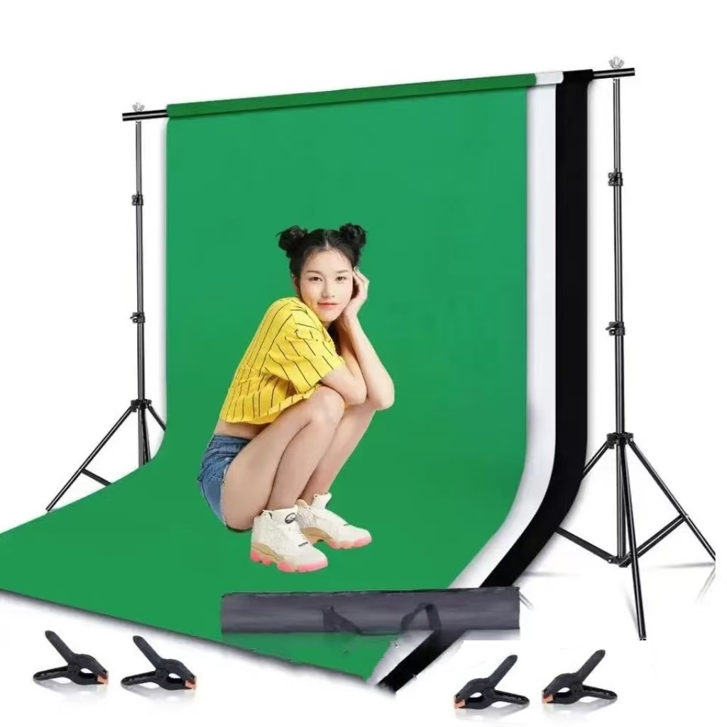 2x2m Background Studio Kit Backdrop Photo Support Stand Set 2x3m Black White Green Screen
