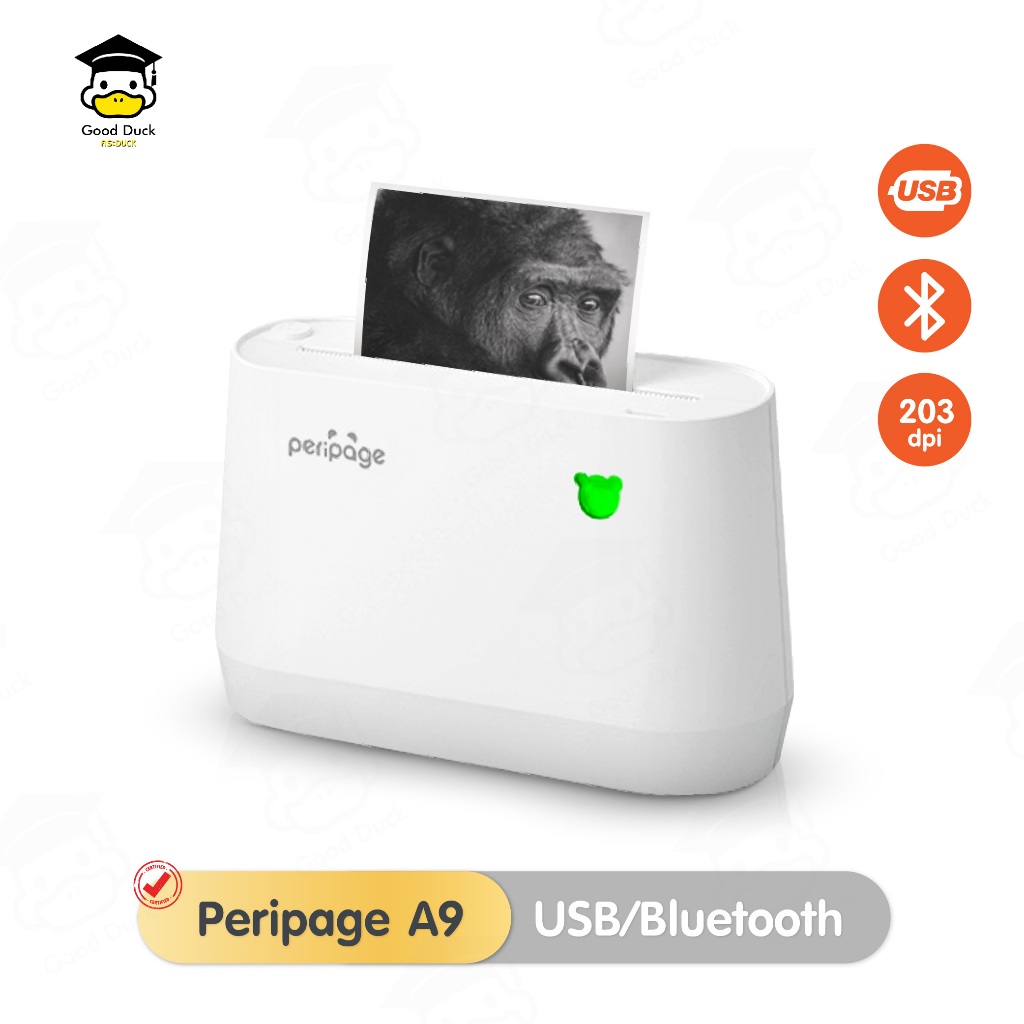 Peripage A9 เครื่องปริ้นพกพา เครื่องปริ้นท์ไร้สาย ปริ้นใบปะหน้า Shopee ไม่ใช้หมึก Mini Printer ราคา ถูกที่สุด ดีลบีเคเค แกลเลอรีภาพที่ 4