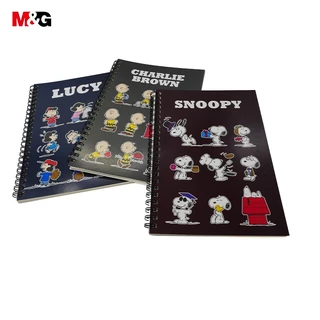 M&G SPYCN54V สมุดโน๊ต Snoopy สมุดปกอ่อนริมลวดคู่มีเส้น ขนาด A5 50แผ่น อุปกรณ์การเรียน