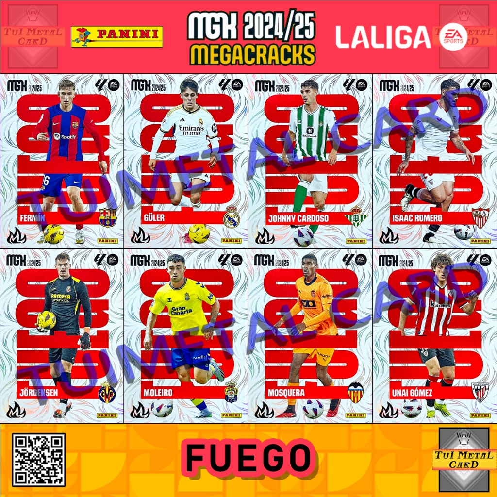 PANINI LALIGA MEGACRACKS 2024/25: FUEGO ลาลีก้า การ์ดสะสมฟุตบอล Football Trading Card
