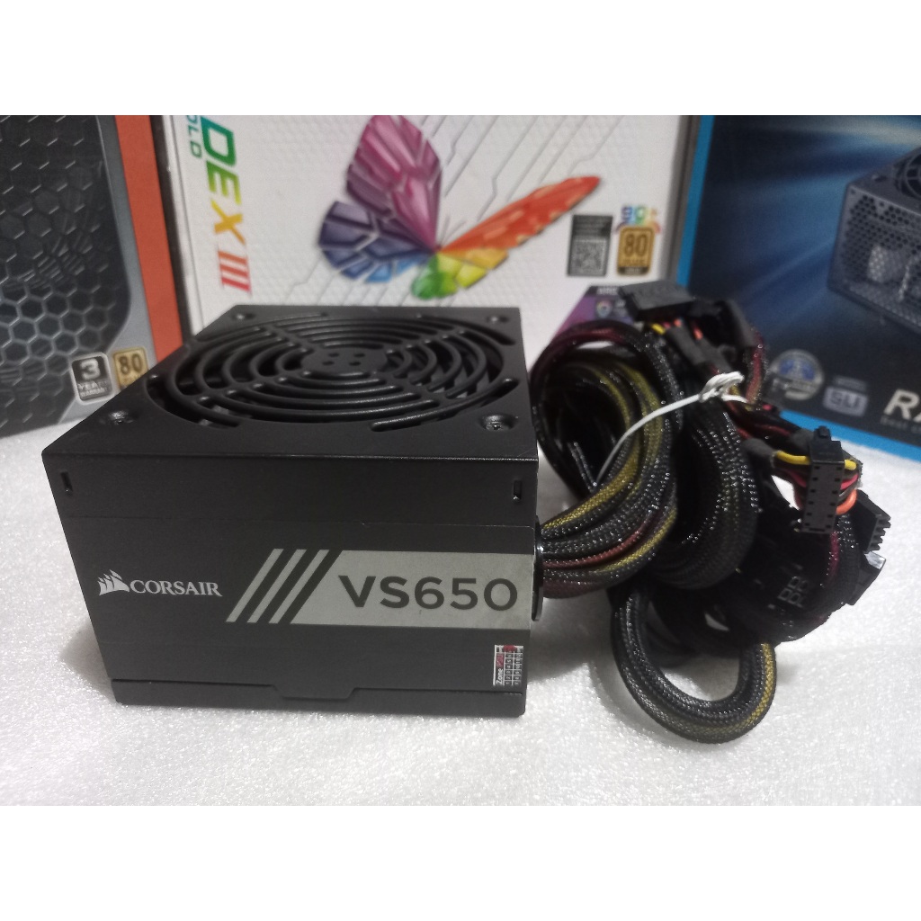 PSU ประกัน 4เดือน Corsair VS 650W 80+White มือ2 สีดำ / power supply / พาวเวอร์ซัพพลาย