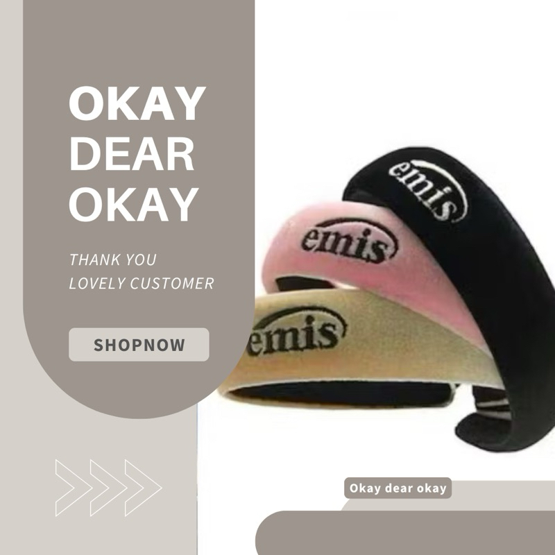 พร้อมส่ง 𝐇𝗲𝗮𝗱𝗯𝗮𝗻𝗱 | ที่คาดผมEm!s สไตล์สาวเกาหลี คาดผมแบรนด์เนม