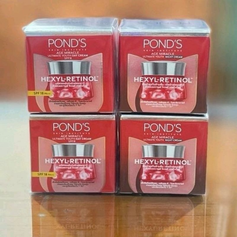 (ซื้อ 1 แถม 1)พอนด์เอจมิราเคิลเดย์ครีม &ไนท์ครีม ขนาด 10 กรัม