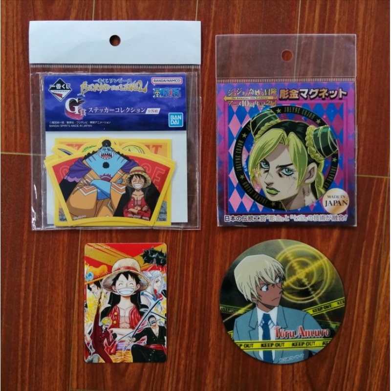 One​ Piece​ Jujutsu​ Kaisen​ มหาเวทย์​ผนึกมาร​ สติกเกอร์​ &​ การ์ด​ญี่ปุ่น​ , โปสการ์ด​พลาสติก​ ลิขสิทธิ์​แท้
