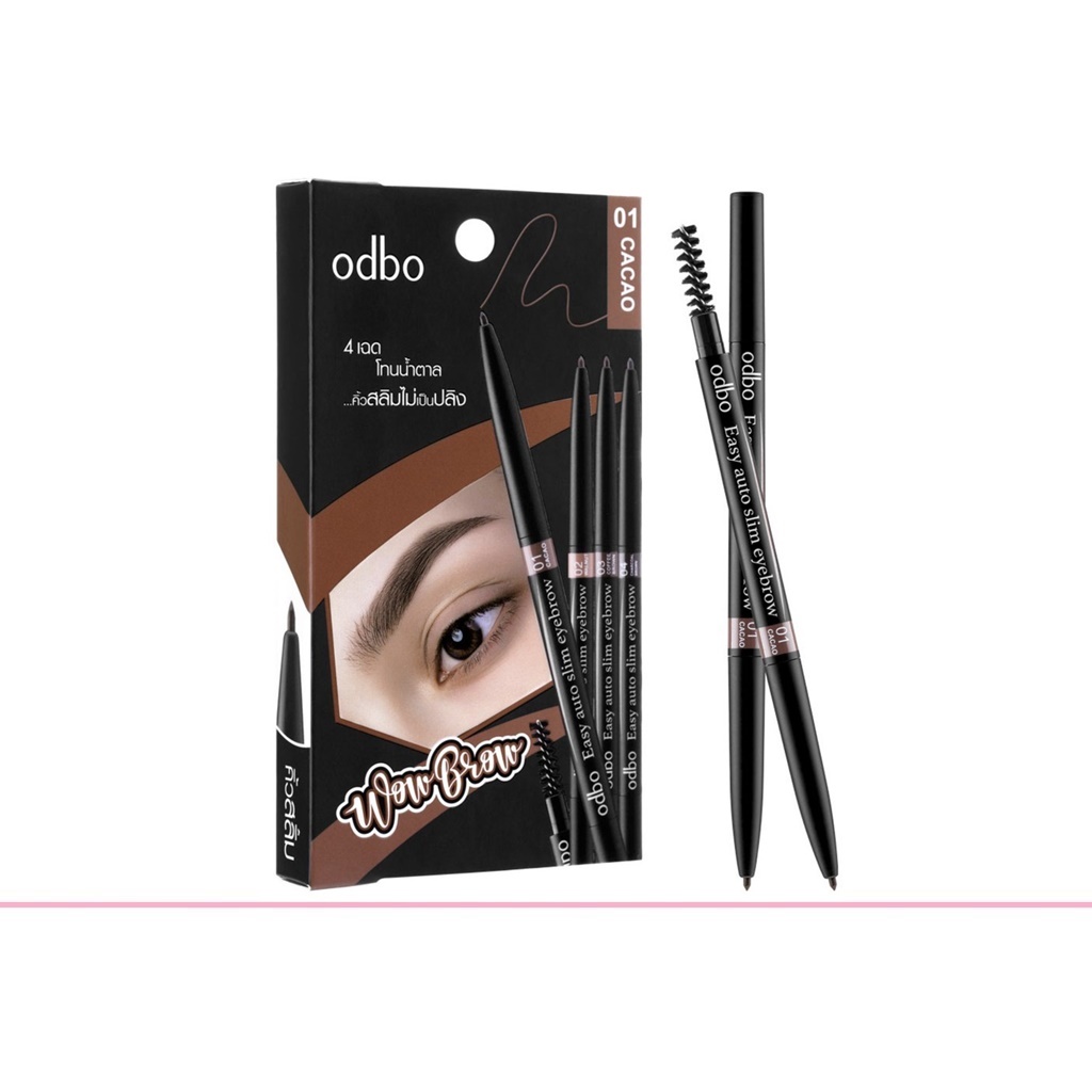 Odbo Easy Auto Slim Eyebrow 0.1g OD781 โอดีบีโอ ออโต้ สลิม ดินสอเขียนคิ้ว (1 แท่ง)