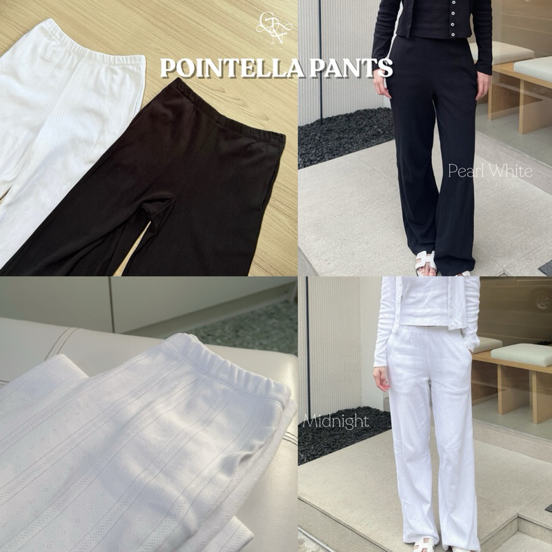Goodly.nita - POINTELLA PANTS-กางเกงขายาวเอวยางยืดใส่สบายมีกระเป๋าสองข้าง