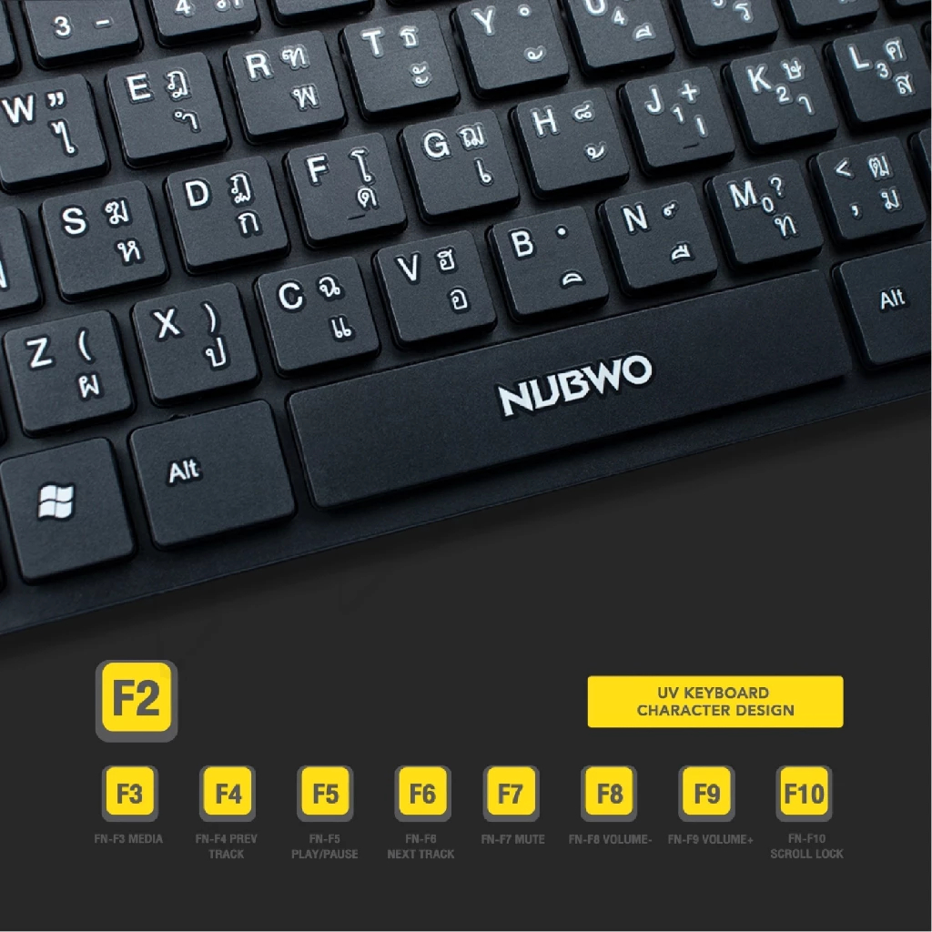 NUBWO NK-35 คีย์บอร์ด MINI Keyboard คีย์บอร์ดโน้ตบุ๊ค คีย์บอร์ดขนาดเล็ก MERCURY