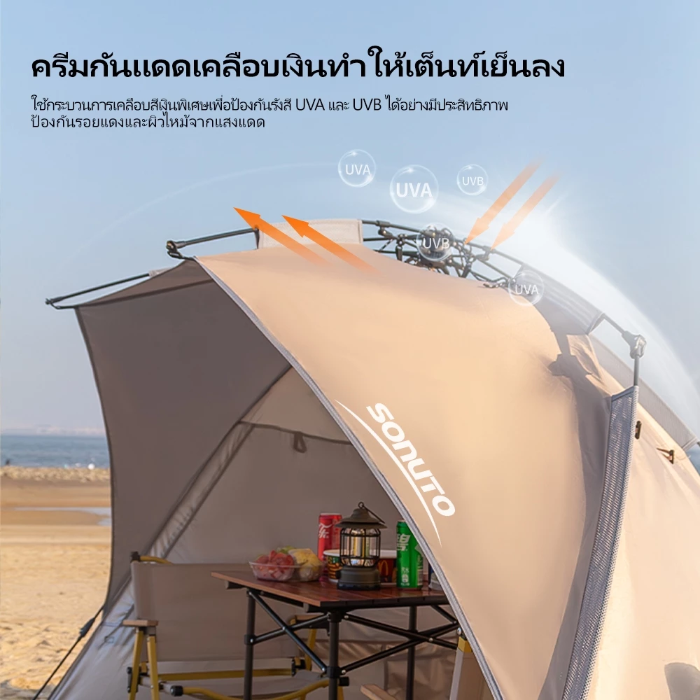 เต็นท์แคมป์ปิ้งกางอัตโนมัติ กันยูวี สำหรับ 4-6 คน thumbnail 3