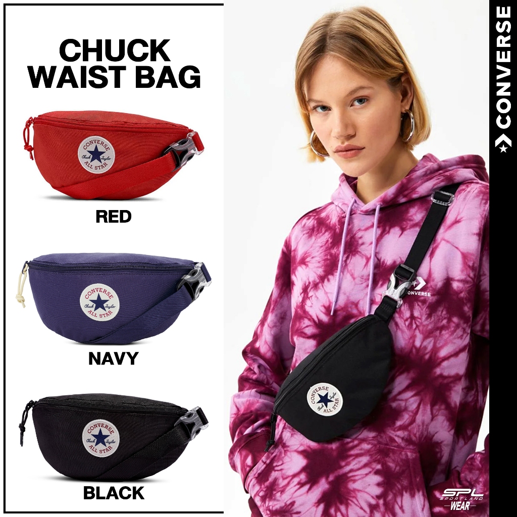 Converse Collection คอนเวิร์ส กระเป๋าคาดเอว กระเป๋าแฟชั่น มี 3 สี WaistBag Chuck รุ่น 1619907 (790)
