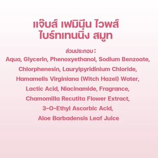 Jabs Feminine Wipes ทิชชู่เปียก สำหรับจุดซ่อนเร้น (มีให้เลือก 2 สูตร) x2