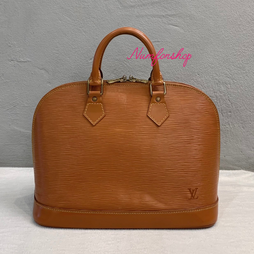 Louis Vuitton Epi Alma Pm Vintage Brown มือสองสภาพใช้งาน