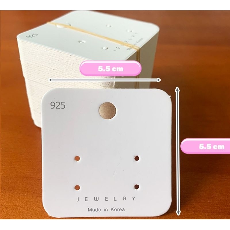 แป้นโชว์ต่างหู แป้นกระดาษ แป้นเกาหลี แป้นเปล่าขนาด 5.5 x 5.5 cm.