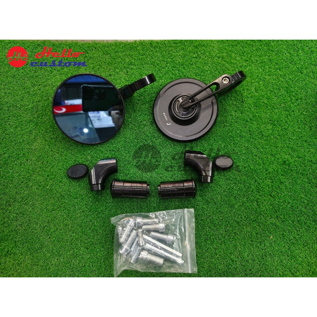 กระจก พร้อมขา  CNC RZM แบบกลม แบบเหลี่ยม Click / ADV / Giorno+ / LEAD125 / Xmax / Forza / Nmax