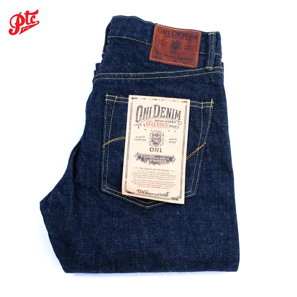 กางเกงยีนส์ ONI DENIM ONI-246ZR-ECRU TAPERED STRAIGHT 20 Oz  SECRET DENIM MADE IN JAPAN
