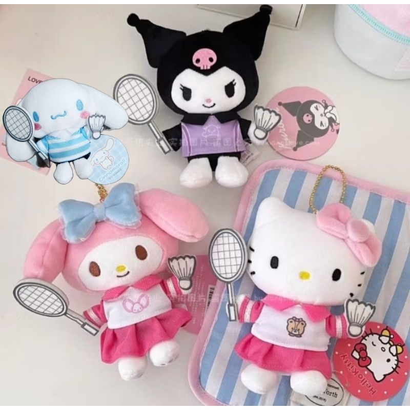 🆕️(พร้อมส่ง) พวงกุญแจตุ๊กตา SARIO BADMINTON🏸