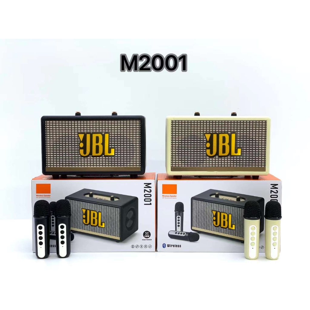 ลำโพงบลูทูธรุ่นJB M2001  ลำโพง20W สินค้ามีคุณภาพเสียงดัง พร้อมไมค์2อัน ราคาดี