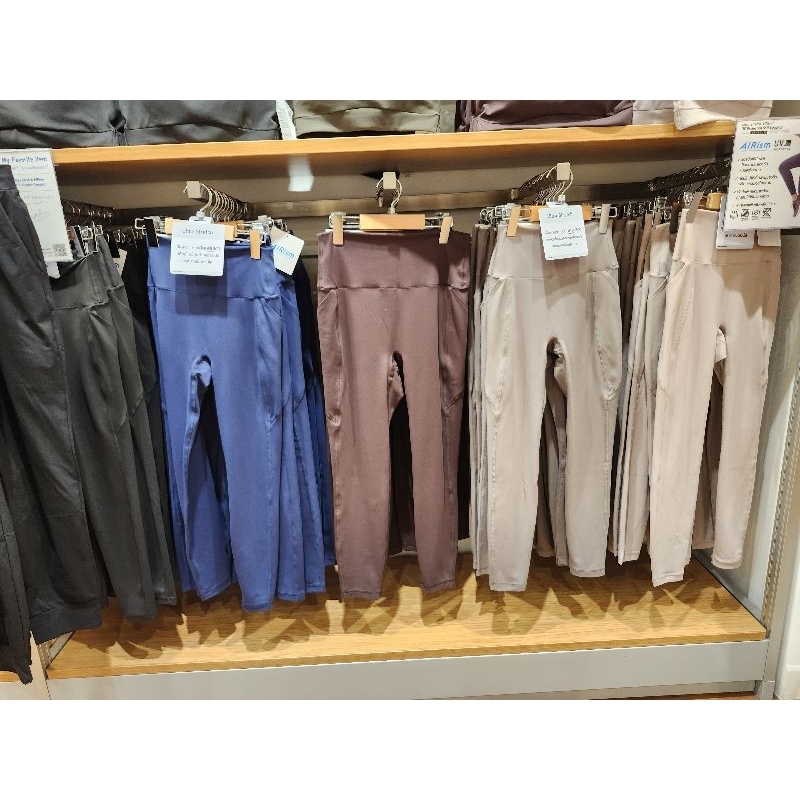 รับหิ้วของแท้ Uniqlo เลกกิ้งสาวๆใส่ออกกำลังกาย Ultra Stretch AIRism ผิวสัมผัสเรียบลื่น
