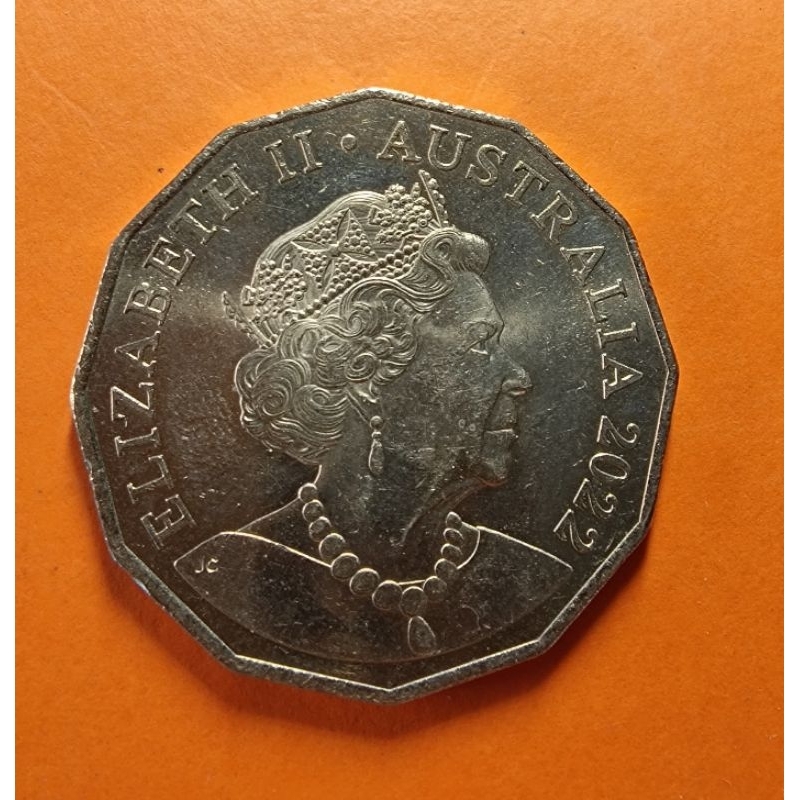 เหรียญ 50 CENTS ของ AUSTRALIA เหรียญใหญ่12เหลี่ยม ค.ศ.2022