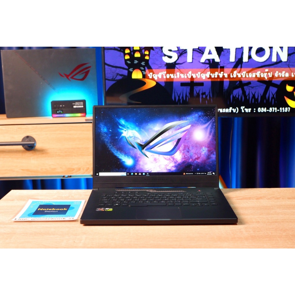 Asus ROG Zephyrus G Ryzen7-3750H GTX-1660TiMax-Q(6GB) Ram24 SSD512 จอ15.5FHD IPS 120Hz สเปคเกมมิ่ง เ