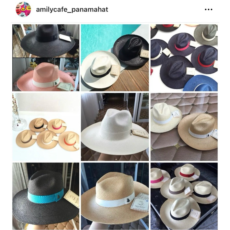 พร้อมส่ง!! หมวกปานามา ของแท้นำเข้า Ecuador-andino Panama hat classic extra brim​ สวยทุกใบ