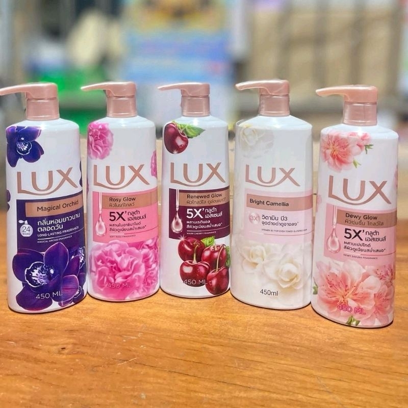 LUX ลักส์ ครีมอาบน้ำ หัวปั้ม ขนาด 450 มล.