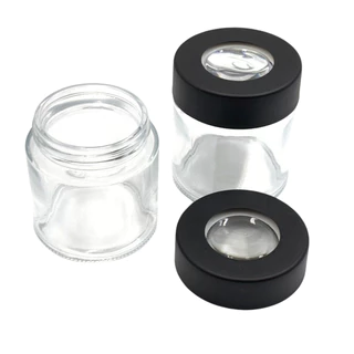 กระปุกโหลใส พร้อมแว่นขยาย ขนาด 3 oz. / 4 oz. Storage Jar with Magnifying Glass Size 3 Oz. / 4 Oz.