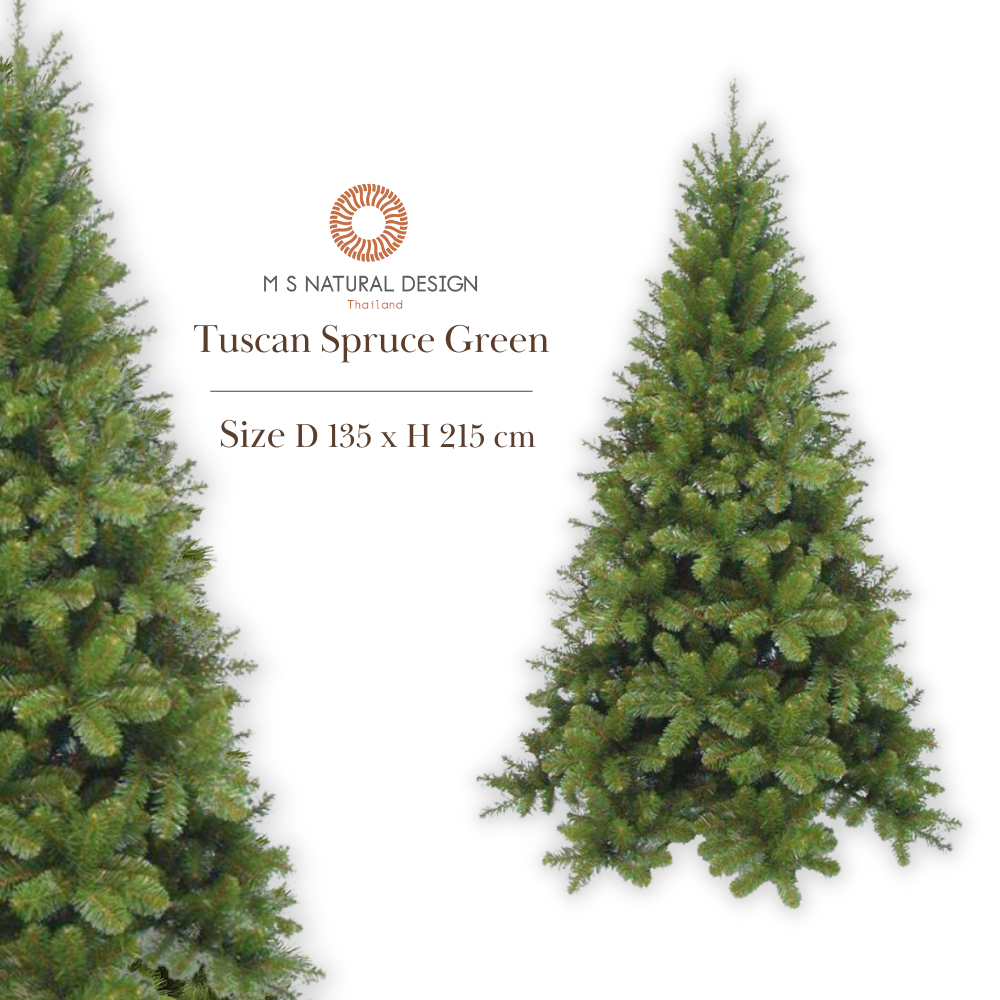TCS-G215 Tuscan Spruce Green 7' (D135 x H215 cm.) - Artificial Christmas Tree ต้นคริสต์มาส
