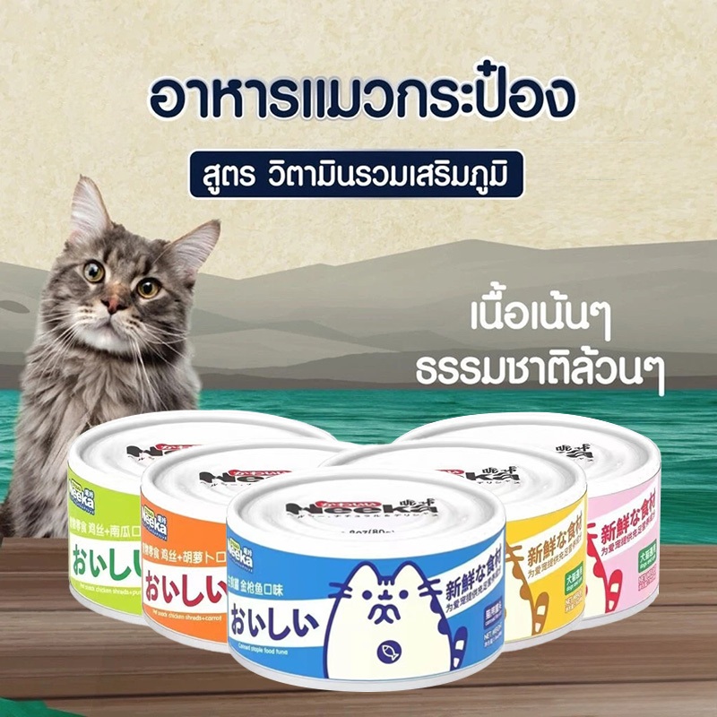 อาหารเปียกแมว 8 รสชาติ ชิ้นละ 85 กรัม ชิ้นใหญ่ แมวชอบกิน