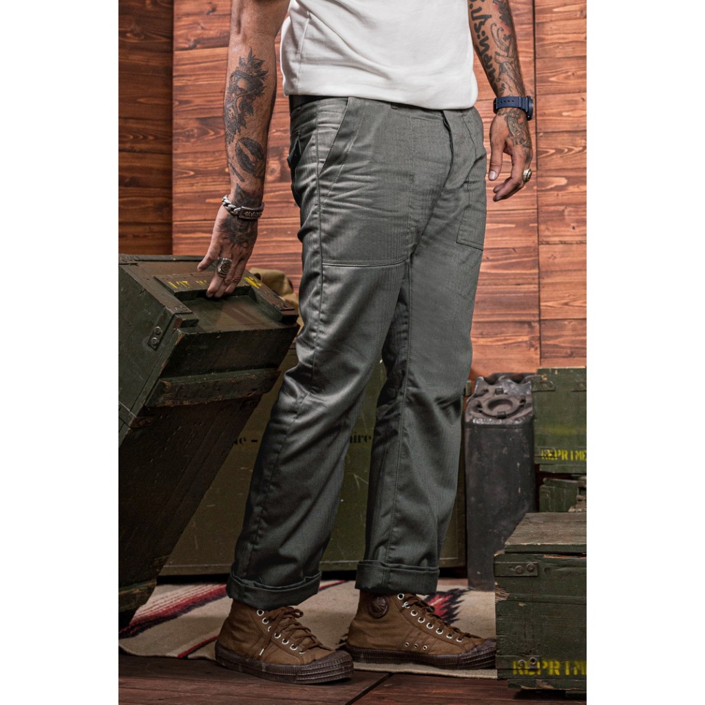 Simple&Raw - Sk843 UtilityBaker Pants (Olive)