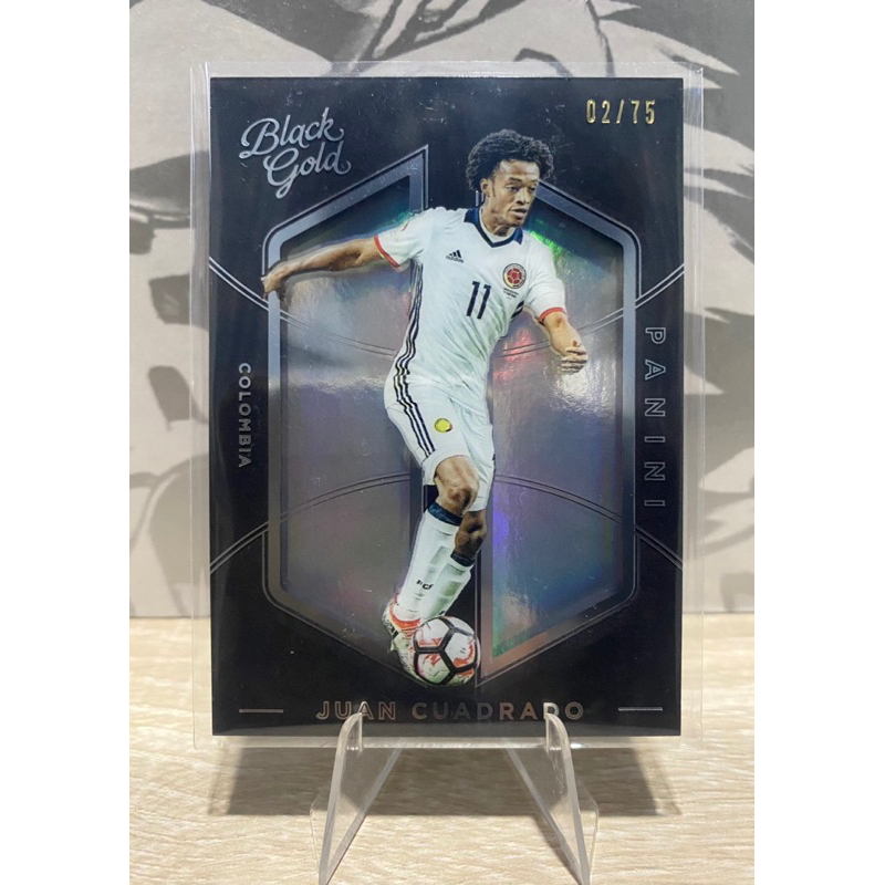 การ์ดฟุตบอล Juan Cuadrado (Colombia) /75 2016-17 Panini Black Gold