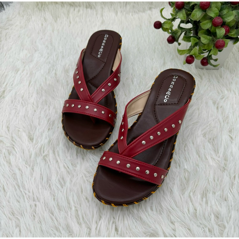 ⭐️พร้อมส่ง⭐️รองเท้าเพื่อสุขภาพ ส้นเตารีด รุ่น57274 พื้นสูง 2.5 นิ้ว ไซส์ 36-40