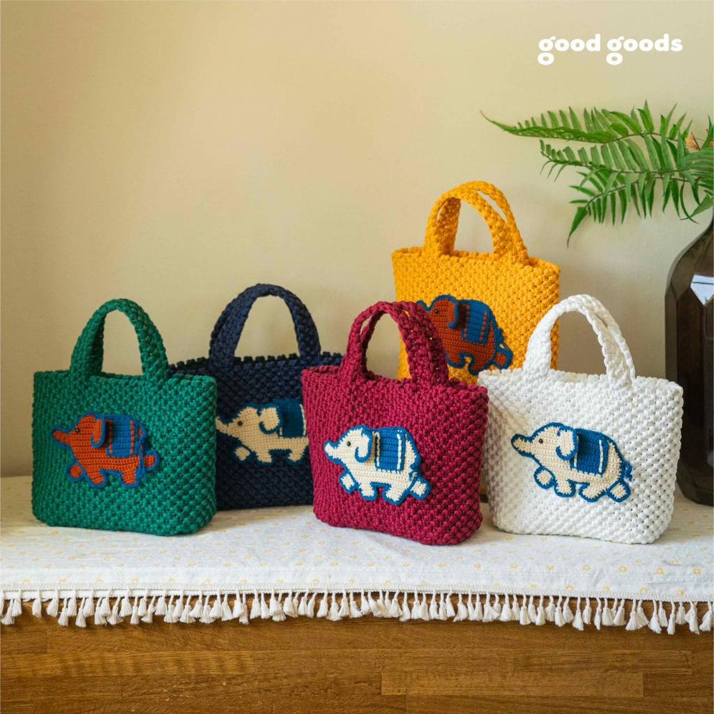 กระเป๋าถือผ้าถัก Good Goods