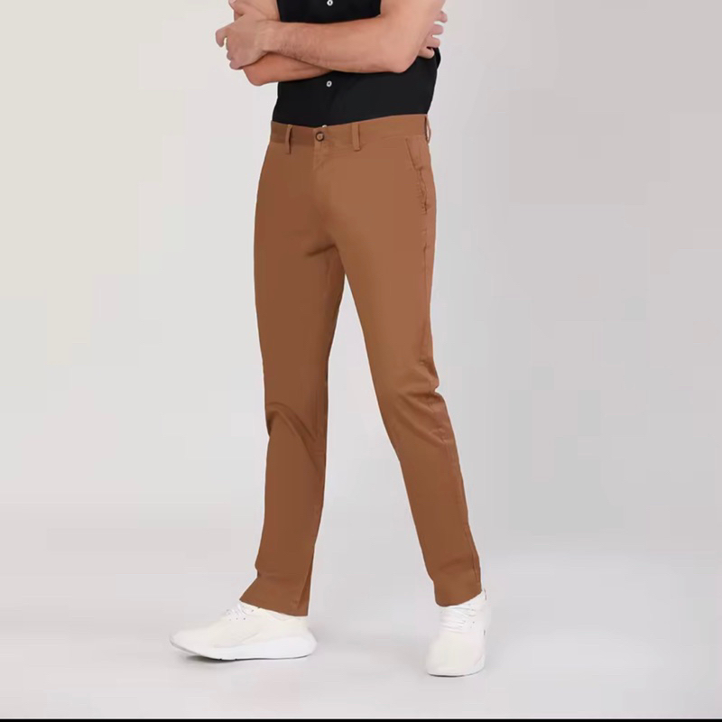 กางเกงขายาวผู้ชายJohn Henry ของแท้จากShop100% ทรงSlimFit รุ่น JH F2PT0181-MHสี Brown ป้าย1,990 ไซด์ 30,31,32,33,34,36,38