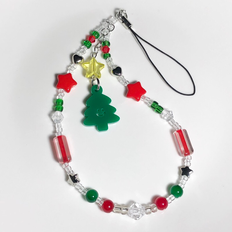 Bracelet&Phone charm : Christmas collection กำไลข้อมือและพวงกุญแจลูกปัดคริสต์มาสคอลเลคชั่น พร้อมส่งจากไทย