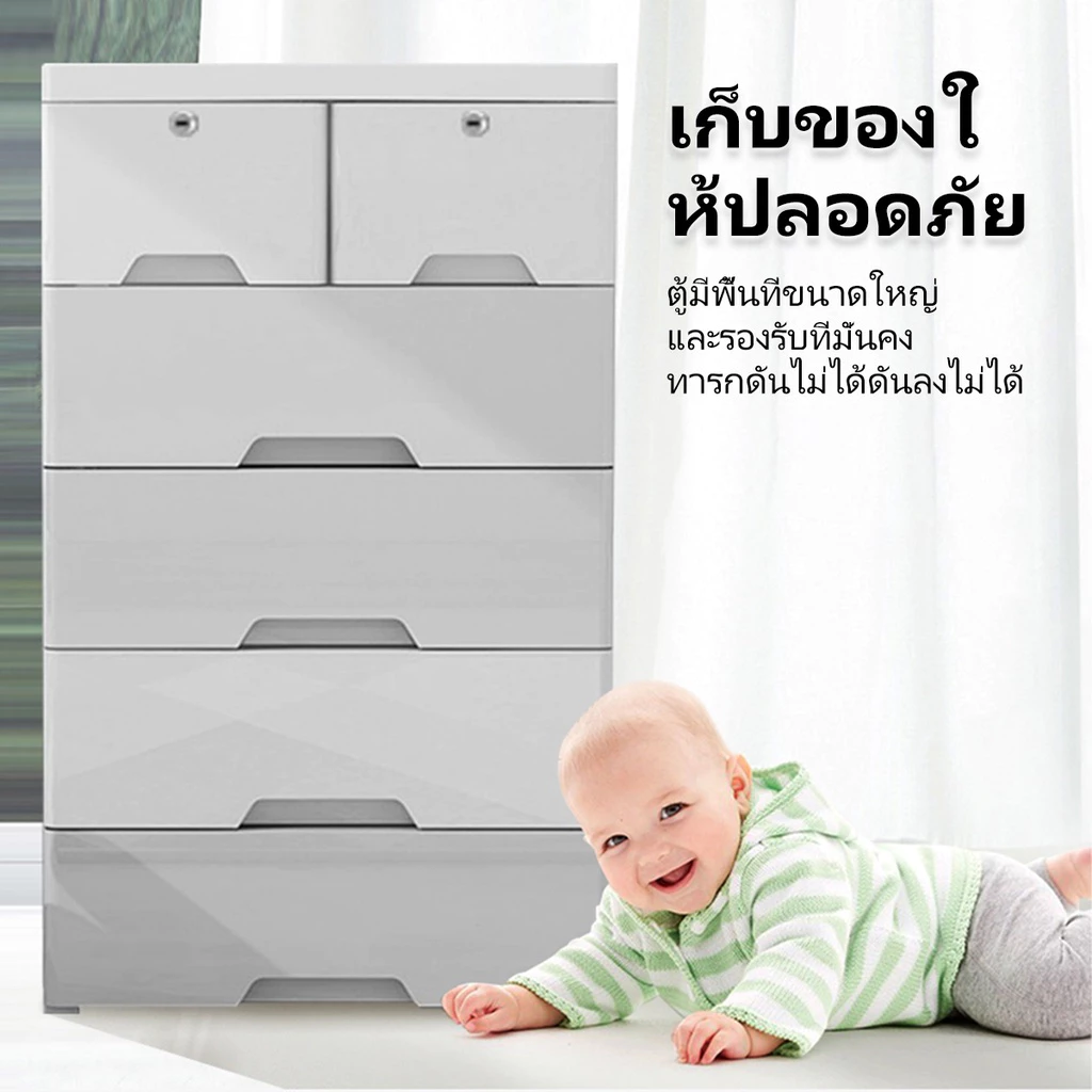 S-Airiceลิ้นชักใส่เสื้อผ้า ลิ้นชักเก็บของ 78cm ตู้เสื้อผ้าตู้เก็บของแบบหลายชั้น เพิ่มหนาตู้ลิ้นชักพลาสติก ลิ้นชักพลาสติก thumbnail 9