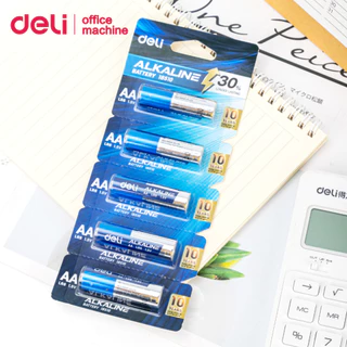 Deli ถ่านไฟฉาย ถ่านอัลคาไลน์ AA / AAA ใส่ไฟฉาย รีโมท ความจุเยอะ ถ่าน 1.5V ใหม่ Alkaline Battery
