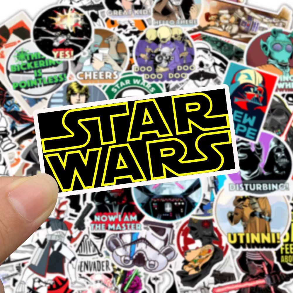 50แผ่น star wars การ์ตูน แฟชั่น สติ๊กเกอร์ ใช้ตกแต่งกระเป๋าเดินทาง เคสไอแพด เคสโทรศัพท์ แล็ปท็อป แก้วน้ำ ตู้เย็น