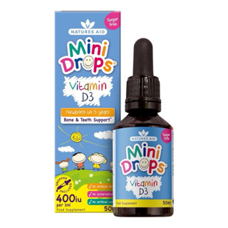 💯ของแท้💯 วิตามิน D สำหรับทารกและเด็กเล็ก Natures Aid Mini Dr…