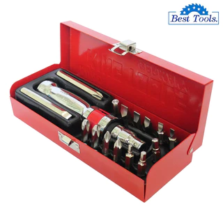 EURO KING TOOLS ไขควงตอก 16 ตัวชุด บรรจุในกล่องเหล็กอย่างดี ของแท้ 100%
