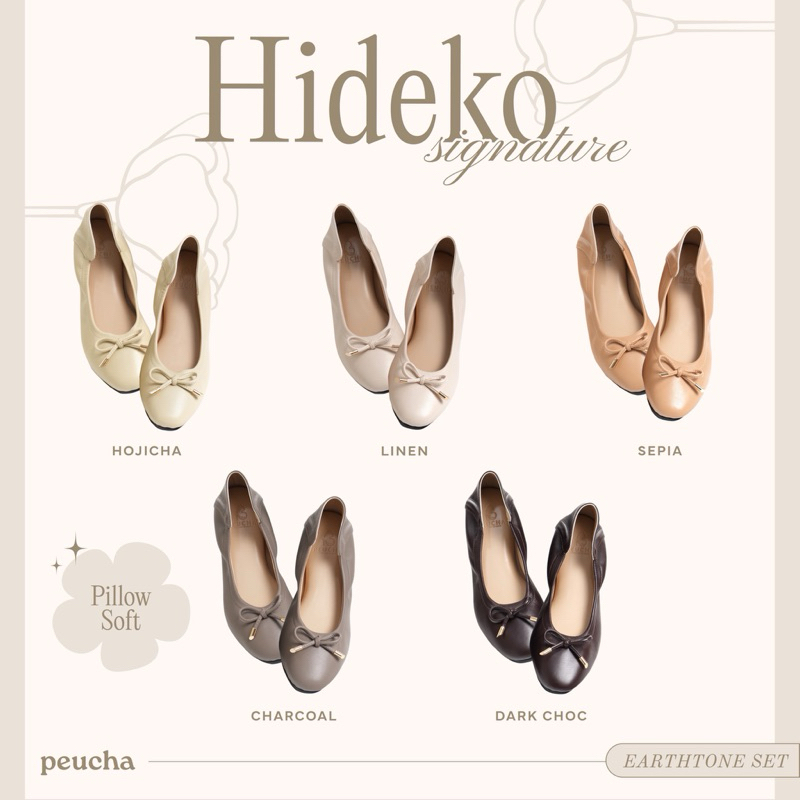 Hideko signature - Earth tone (soft flats shoes)