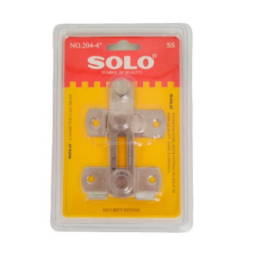 SOLO กลอนสับสแตนเลสประตู 4 นิ้ว No.204-4” กลอนสับประตูบานเลื่อน