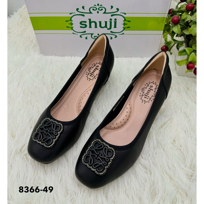 ⭐️พร้อมส่ง⭐️Shuji รุ่น 8366-49 รองเท้าคัชชู  หนังแกะแท้ ส้นสูง 1.5 นิ้ว Size 36-41