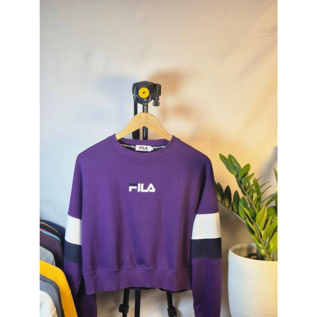 เสื้อสเวตเตอร์ Fila (Size F) มือสอง แท้ เสื้อกันหนาว เสื้อแขนยาว