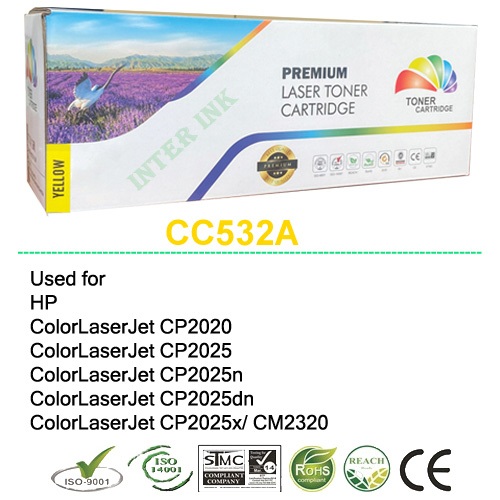 หมึกพิมพ์ Color LaserJet CP2020 / CP2025 / CP2025n / CP2025dn / CP2025x / CM2320 (CC532A) สีเหลือง C